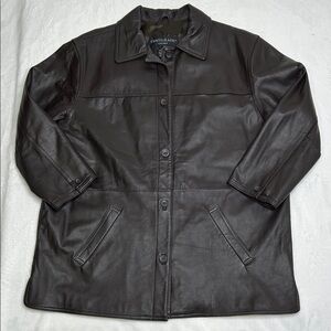 Centigrade Dark Brown Leather Jacket 3/4 Sleeves, 1X